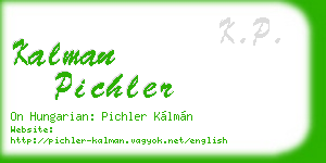 kalman pichler business card