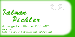 kalman pichler business card